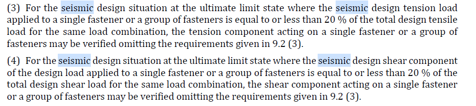 Seismic Design For Hilti Bolts Selecting Seismic Condition