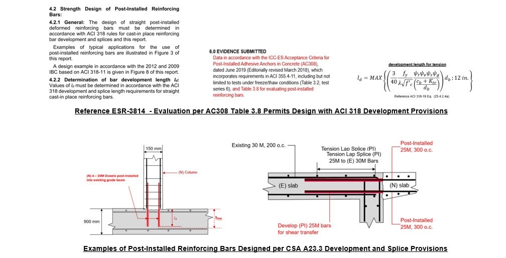 Postinstalled Reinforcing Bar Design Options Engineering Ce...