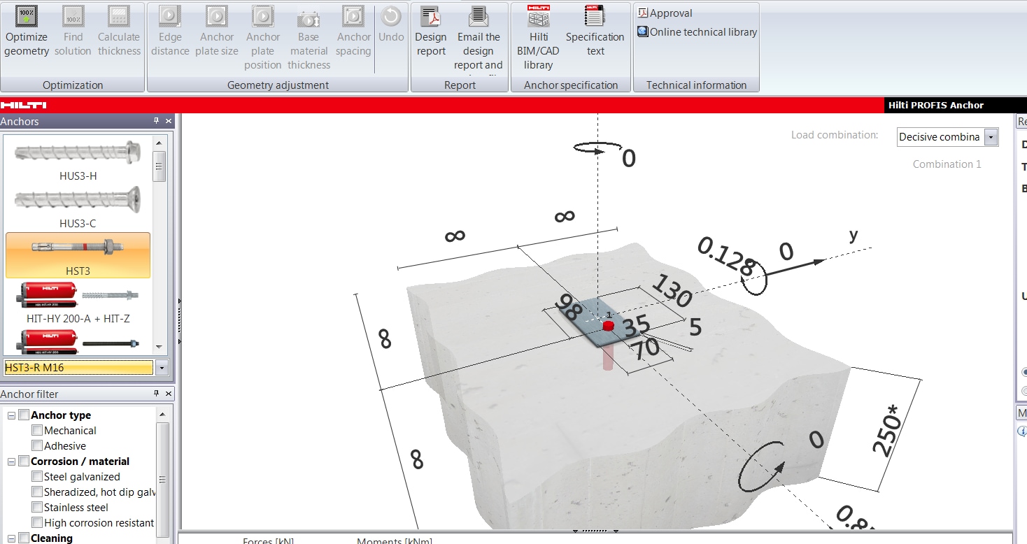 Anchor Plate Thickness Calculate Thickness, Hilti Anchors