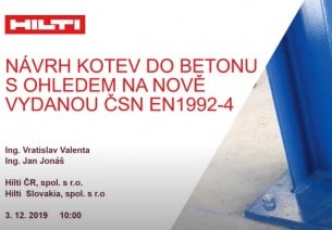 Návrh kotev s ohledem na normu ČSN EN 1992-4