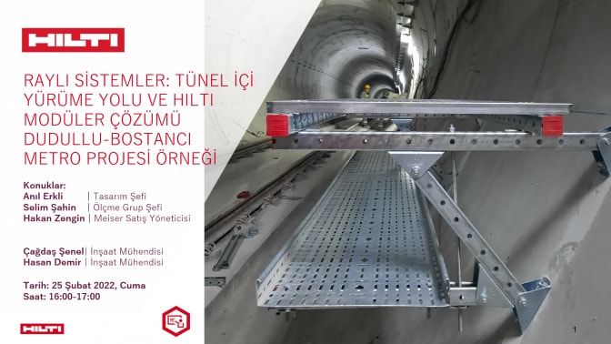 RAYLI SİSTEMLER: TÜNEL İÇİ YÜRÜME YOLU VE HILTI MODÜLER ÇÖZÜMÜ - video