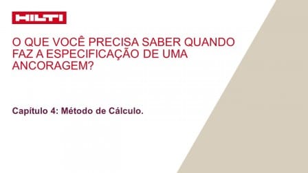 Desenho de chumbador – Capítulo 4: Método de Cálculo.