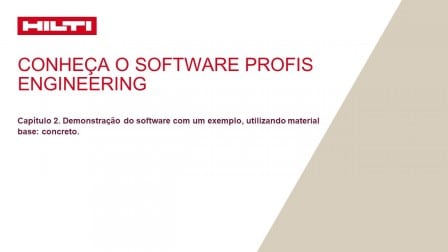 Capítulo 2. Demonstração do software com um exemplo, utilizando material base: concreto.