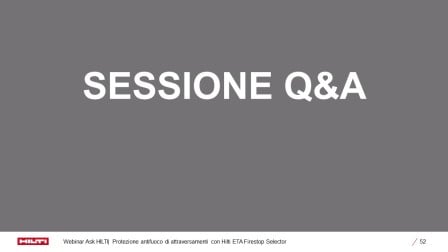 Capitolo 6: Soluzioni Hilti e Q&A