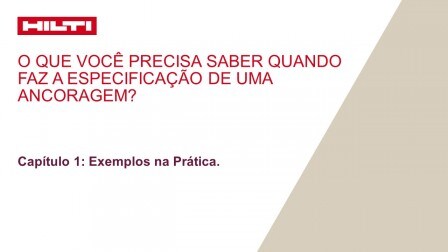 Desenho de chumbador – Capítulo 1: Exemplos na Prática.