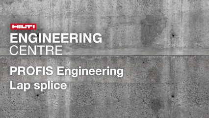PROFIS Engineering Lap splice