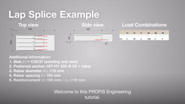 PROFIS Import Lap Splice How-To
