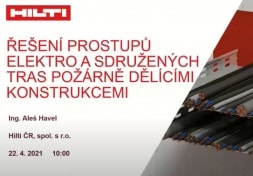 Řešení prostupů elektro a sdružených tras požárně dělícími konstrukcemi