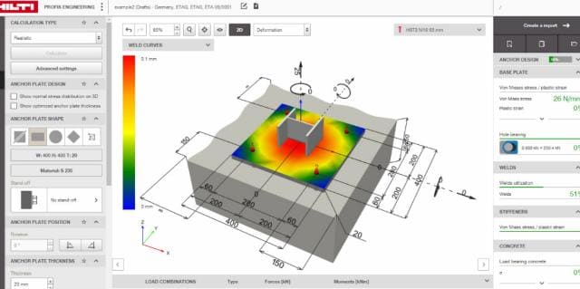 PROFIS Engineering - Analys av fotplåt med CBFEM