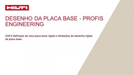 Capitulo 2. Definição de uma placa base rígida e limitações do desenho rígido da placa base.