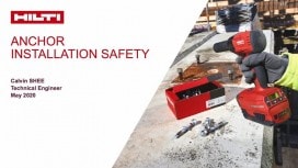 Installation Safety on Mechanical Anchor System - video