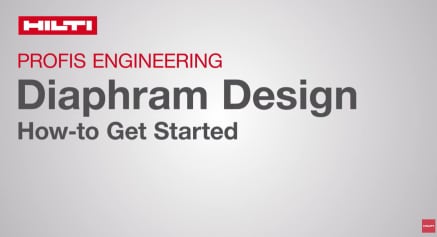 Hilti PROFIS Engineering | Diaphram Design How-To Video