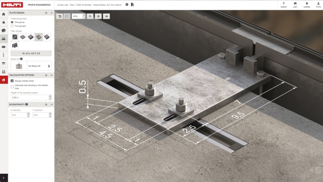 Dimensionnement des fixations de murs-rideaux