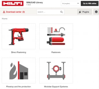 HILTI BIM / CAD Kütüphanesi