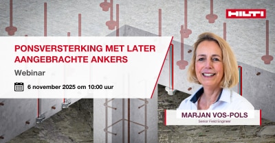 Ponsversterking met later aangebrachte ankers
