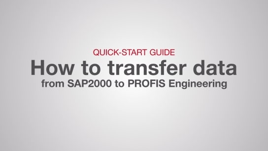 How to transfer data from SAP2000 to PROFIS Engineering