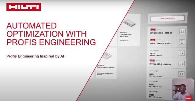 Webinar recording: PROFIS Engineering Smart Design Function
