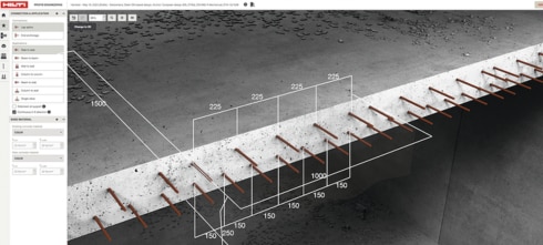 Post installed rebar applications with Hilti