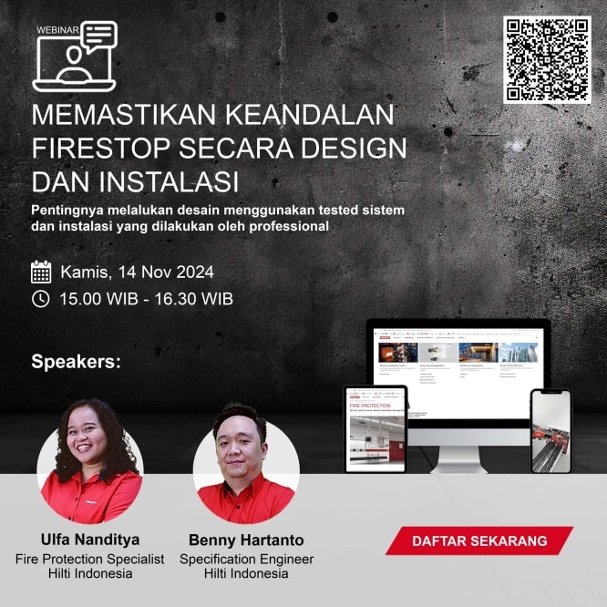 Hilti Indonesia Webinar - Memastikan Keandalan Firestop secara Desain dan Instalasi.