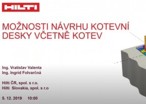 Možnosti návrhu kotevní desky včetně kotev