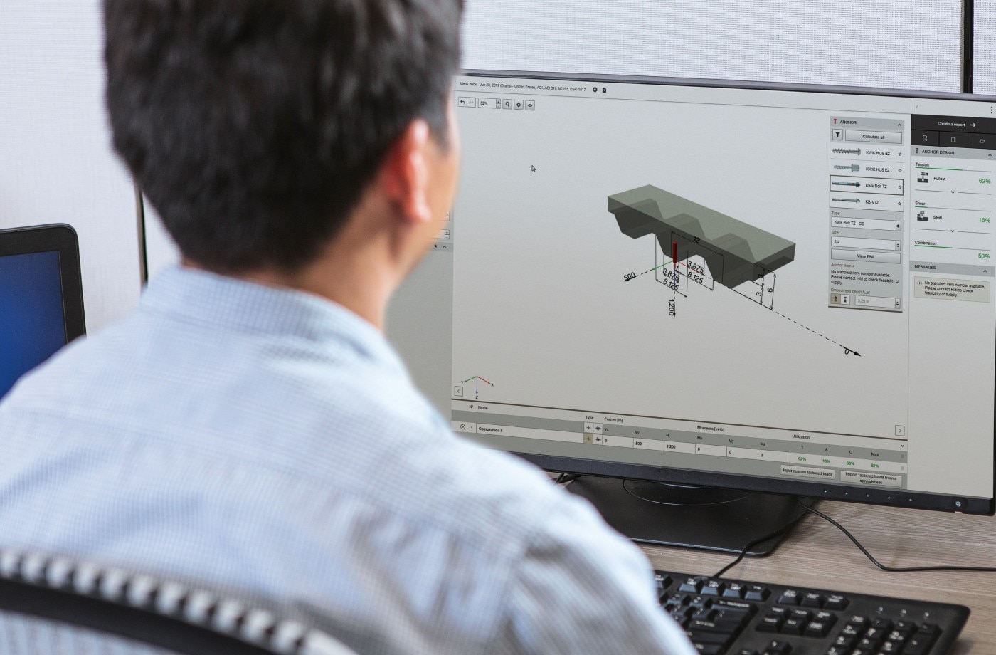 Hilti PROFIS Engineering Anchoring to Concrete over Metal Deck  Design Tutorial