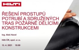 Řešení prostupů potrubí a sdružených tras požárně dělícími konstrukcemi