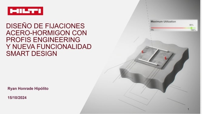 Diseño de conexiones de fijación de acero a hormigón, con la nueva actualización de PROFIS Engineering, “Smart Design”