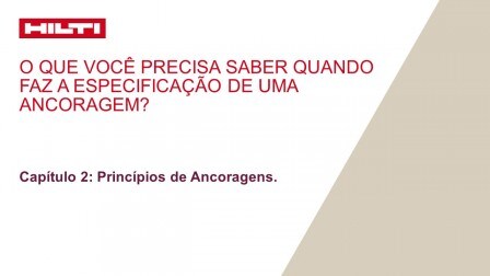 Desenho de chumbador – Capítulo 2: Princípios de Ancoragens.