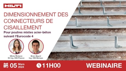 Dimensionnement des connecteurs de cisaillement pour poutres mixtes acier-béton